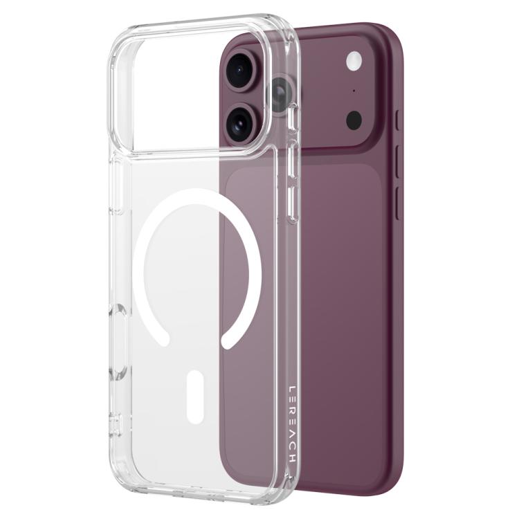 For iPhone 17 Pro Max LeReach TOC Clear Series Dual-Composite Armor TPU + Acrylic Shockproof Magnetic Phone Case(Transparent)