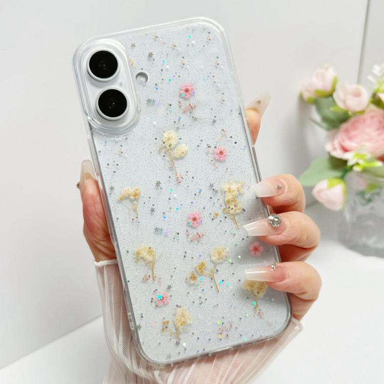 For iPhone 17 Gypsophila Flowers Pattern TPU Protective Phone Case(Pink)