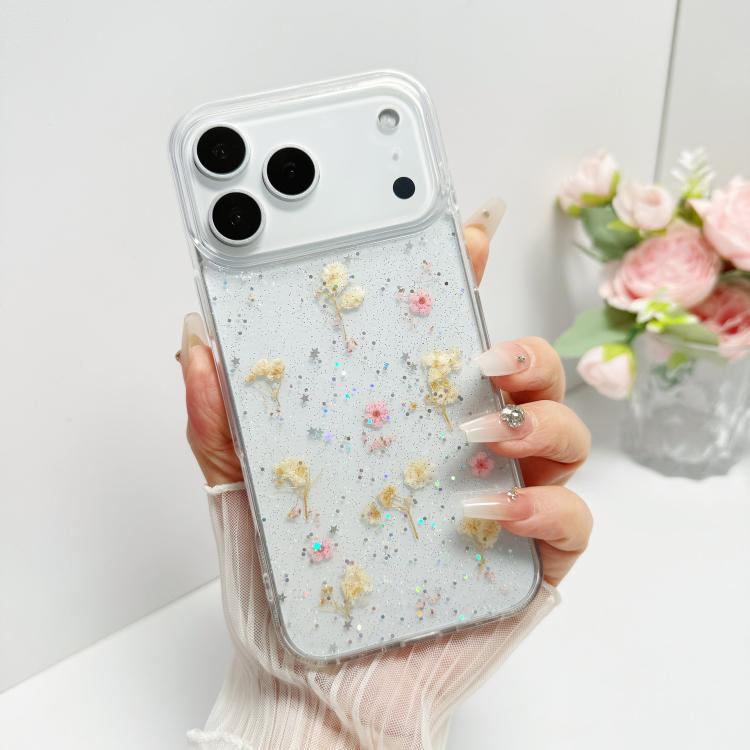 For iPhone 18 Pro Gypsophila Flowers Pattern TPU Protective Phone Case(Pink)
