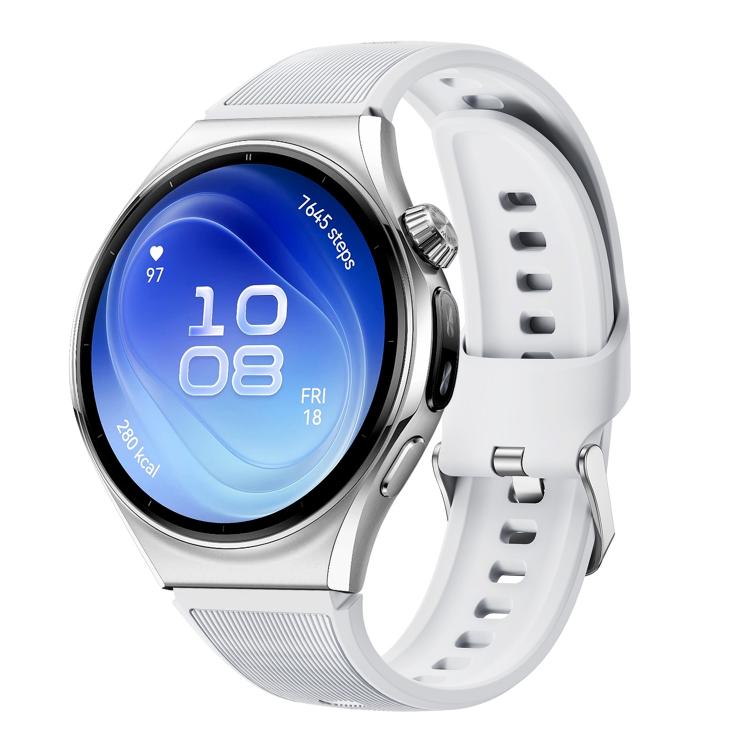 22mm Hidden Tail Design Vertical Stripe Silicone Watch Band(White)