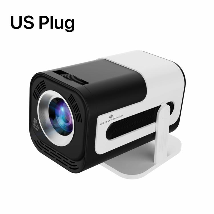 JY320 Android 13 4K Mini Portable Smart LCD Projector Home Theater, Plug:EU Plug(White Black)
