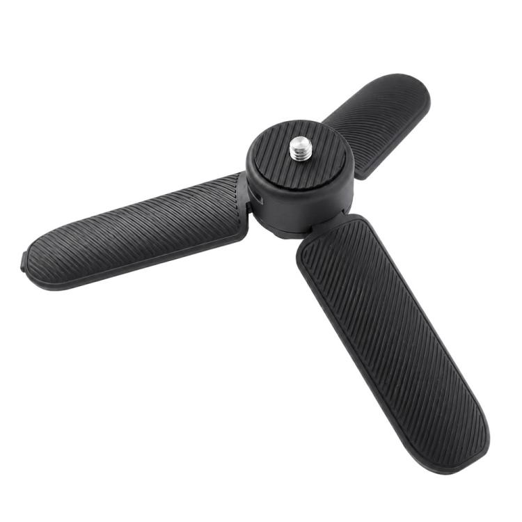 U072 Auto Opening 1 / 4 Inch Screw Mini Tripod for DJI Osmo Pocket 4P / 4 / 3 / Insta360(Black)