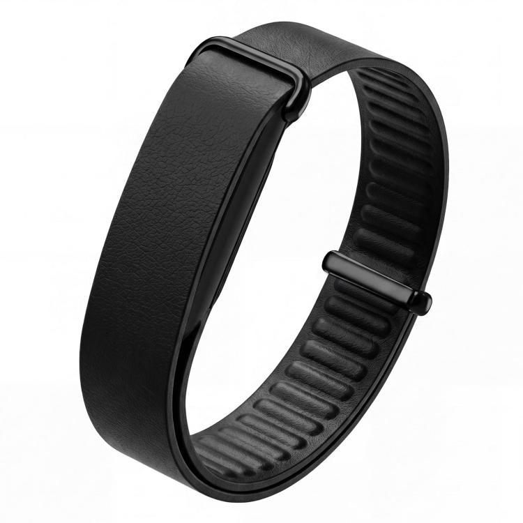 For Google Fitbit Air TPU Frame Integrated Microfiber Leather Loop Watch Band(Black)