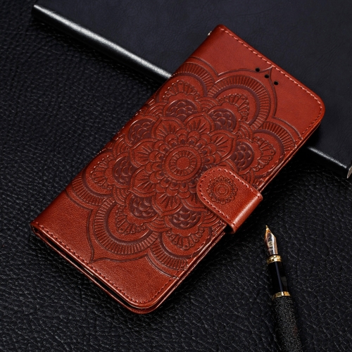 

For iPhone 11 Mandala Embossing Pattern Horizontal Flip Leather Case, with Holder & Card Slots & Wallet & Photo Frame & Lanyard(Brown)