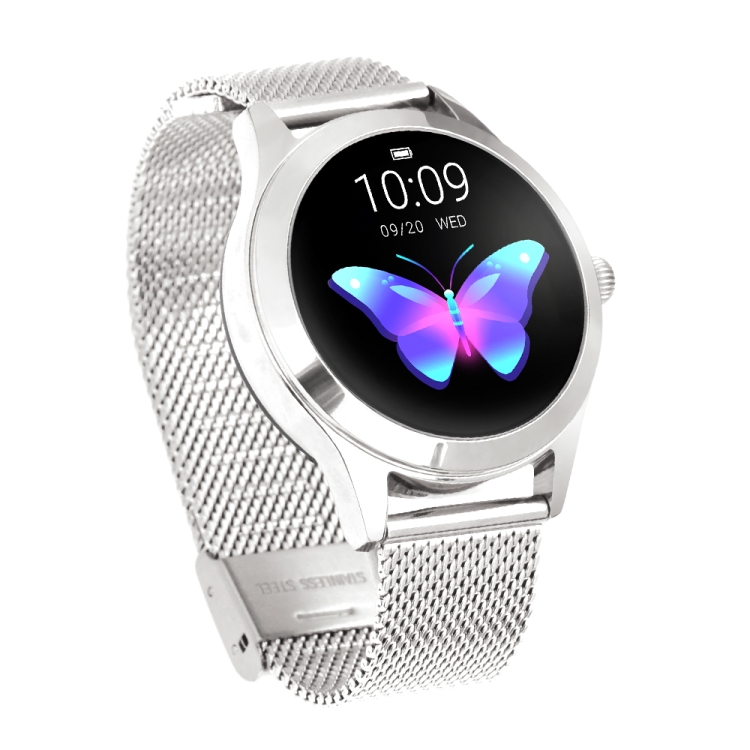 SUNSKY - KW10 Reloj inteligente con pantalla a color TFT de 1.04 pulgadas  IP68 a prueba de agua, correa de metal, recordatorio de llamada de soporte  / monitoreo de frecuencia cardíaca /