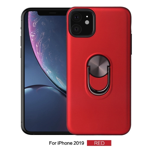 

For iPhone 11 360 Rotary Multifunctional Stent PC+TPU Case, with Magnetic Invisible Holder(Red)