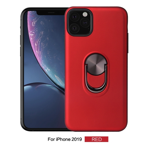 

360 Rotary Multifunctional Stent PC+TPU Case for iPhone 11 Pro Max, with Magnetic Invisible Holder(Red)