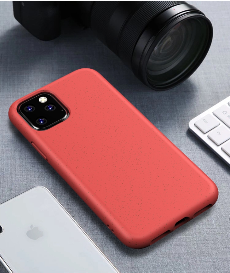 

For iPhone 11 Starry Series Shockproof Straw Material + TPU Protective Case (Red)