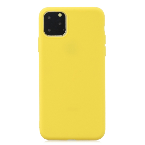 

Frosted Solid Color TPU Protective Case for iPhone 11 Pro Max(Yellow)