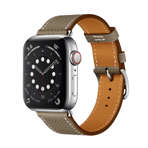 

For Apple Watch 3 / 2 / 1 Generation 38mm Universal Leather Cross Band(Gray)
