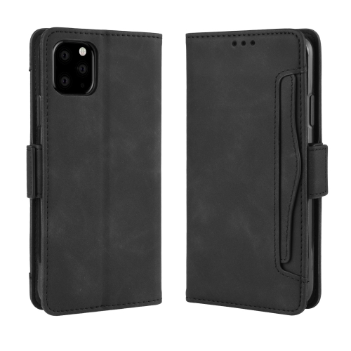 

For iPhone 11 Pro Wallet Style Skin Feel Calf Pattern Leather Case ,with Separate Card Slot(Black)