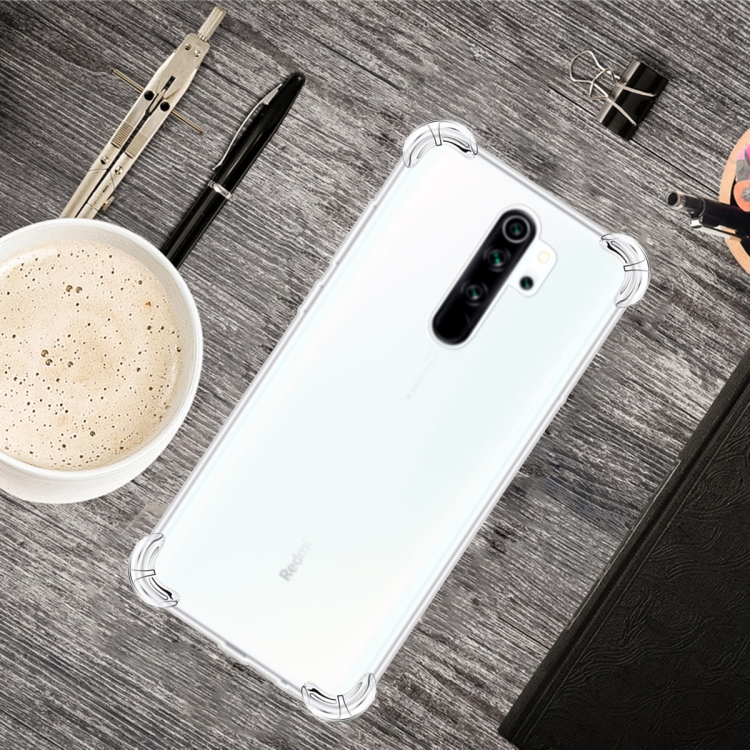 

For Xiaomi Redmi Note 8 Pro Four-Corner Anti-Drop Ultra-Thin Transparent TPU Phone Case(Transparent)