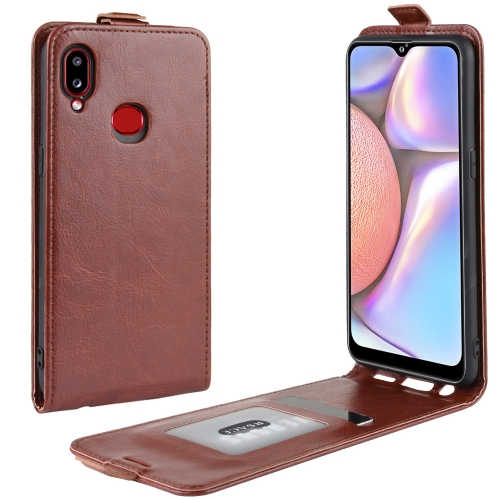 

For Samsung Galaxy A10s / M10s Crazy Horse Vertical Flip Leather Protective Case with Card Slot(Brown)