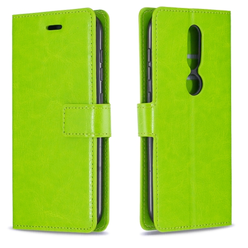 

For Nokia 4.2 Crazy Horse Texture Horizontal Flip Leather Case with Holder & Card Slots & Wallet & Photo Frame(Green)