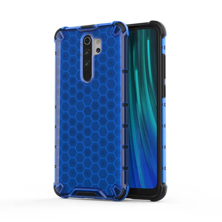 

For Xiaomi Redmi Note 8 Pro Shockproof Honeycomb PC + TPU Case(Blue)