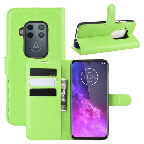 

For Motorola One Zoom Litchi Texture Horizontal Flip Leather Case with Wallet & Holder & Card Slots(Green)