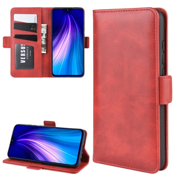 

For Xiaomi Redmi Note 8 Dual-side Magnetic Buckle Horizontal Flip Leather Case with Holder & Card Slots & Wallet & Photo Frame(Red)