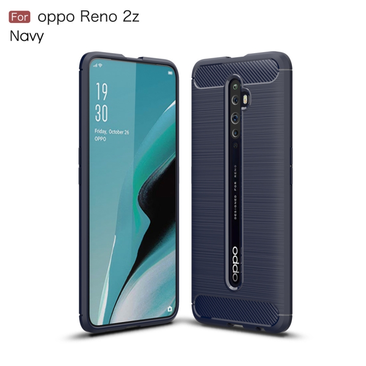 

For OPPO Reno 2Z Brushed Texture Carbon Fiber TPU Case(Navy Blue)