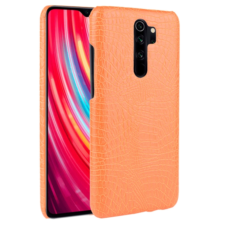 

For Xiaomi Redmi Note 8 Pro Shockproof Crocodile Texture PC + PU Case(Orange)