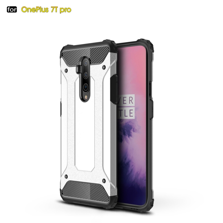 For Oneplus 7T Pro Magic Armor TPU PC Combination Case(Silver)