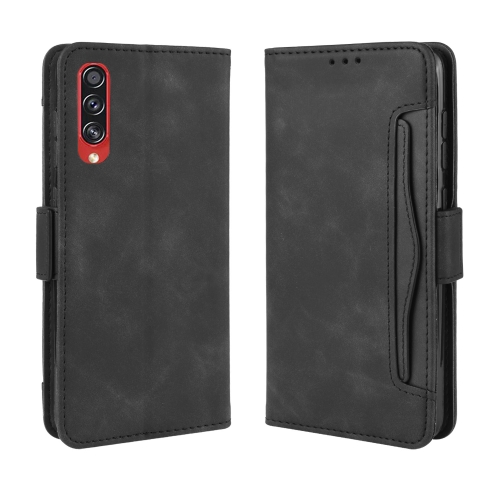 

For Galaxy A90 5G Wallet Style Skin Feel Calf Pattern Leather Case with Separate Card Slot(Black)