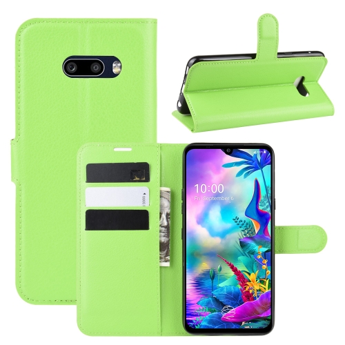 

For LG G8X ThinQ Litchi Texture Horizontal Flip Leather Case with Wallet & Holder & Card Slots(Green)