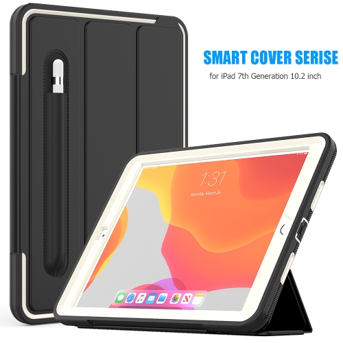 

For iPad 10.2 2020 / 2019 Magnetic Horizontal Flip Protective Case with Three-folding Holder & Sleep / Wake-up Function & Pen Slots(Grey)