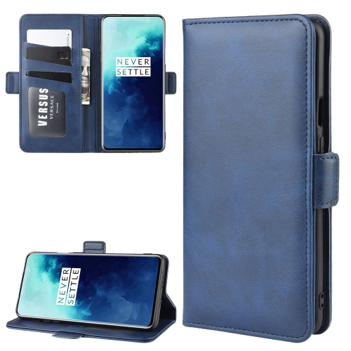 

For OnePlus 7T Pro Dual-side Magnetic Buckle Horizontal Flip Leather Case with Holder & Card Slots & Wallet & Photo Frame(Dark Blue)