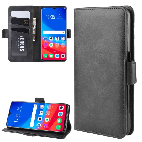 

For OPPO F9 / F9 Pro / Realme 2 Pro / A7X Dual-side Magnetic Buckle Horizontal Flip Leather Case with Holder & Card Slots & Wallet & Photo Frame(Black)