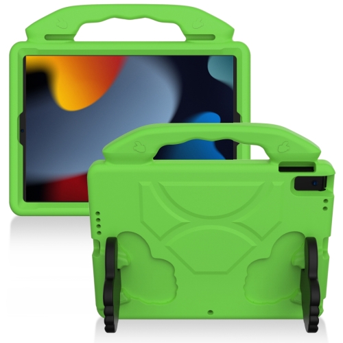 

For iPad 10.2 EVA Flat Anti Falling Protective Shell with Thumb Bracket(Green)