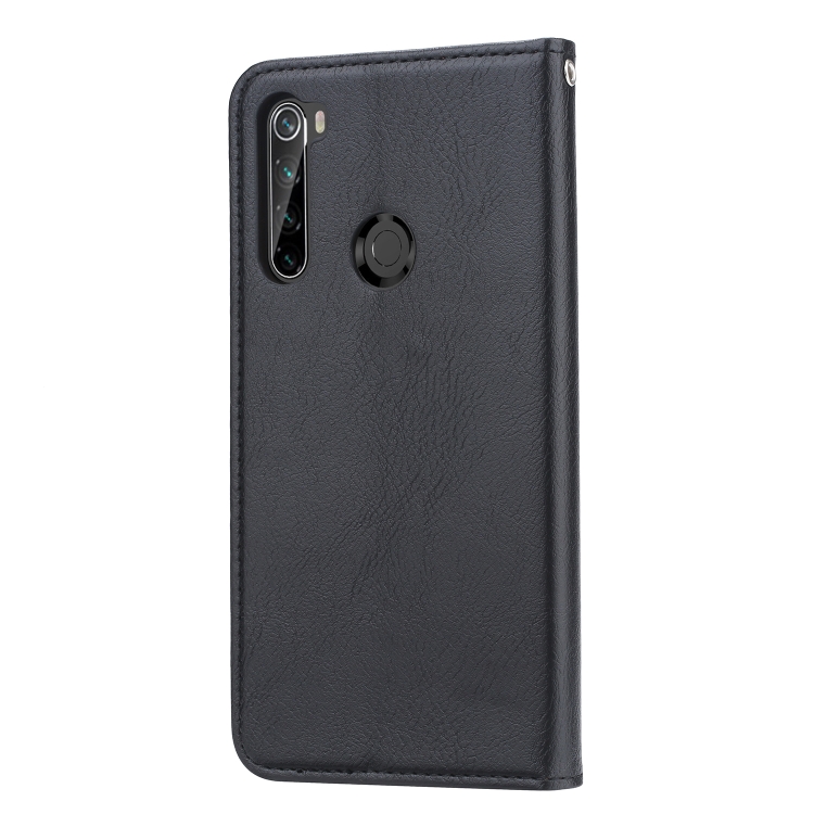 Custodia Portafoglio In Pelle Per Xiaomi Redmi Note 8T – Chiusura Magnetica, Stand E Portacarte – Nero