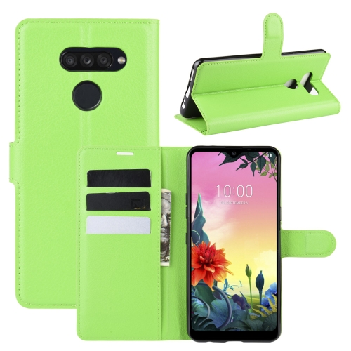 

For LG K50S Litchi Texture Horizontal Flip Protective Case with Holder & Card Slots & Wallet(Green)