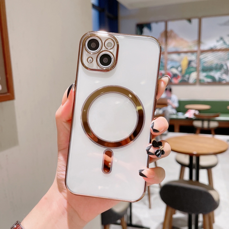 

6D Plated Magsafe Phone Case For iPhone 13(Gold)