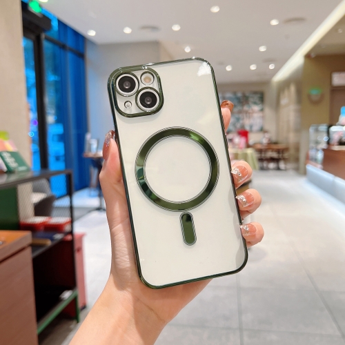 

6D Plated Magsafe Phone Case For iPhone 13 Pro Max(Green)