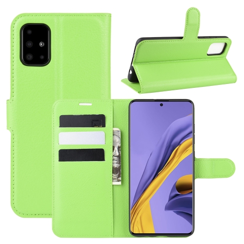 

For Galaxy A51 (4G) Litchi Texture Horizontal Flip Protective Case with Holder & Card Slots & Wallet(Green)