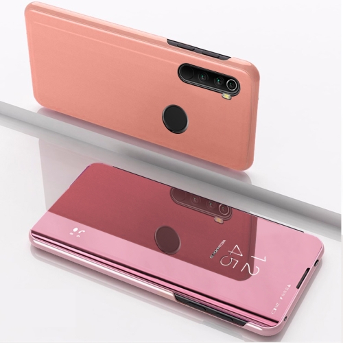

For Xiaomi Redmi Note 8T Plated Mirror Horizontal Flip Leather with Stand Mobile Phone Holster(Rose Gold)