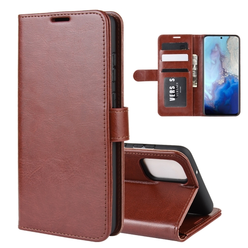 

For Galaxy S20 R64 Texture Single Horizontal Flip Protective Case with Holder & Card Slots & Wallet& Photo Frame(Brown)