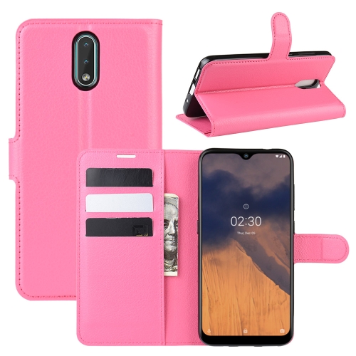 

For Nokia 2.3 Litchi Texture Horizontal Flip Protective Case with Holder & Card Slots & Wallet(Rose red)