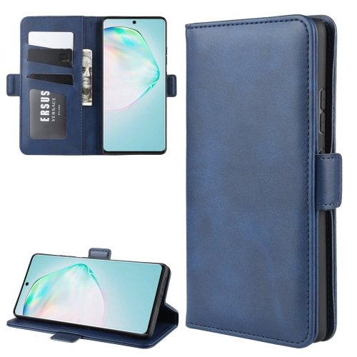 

For Galaxy A91 / M80s / S10 Lite Dual-side Magnetic Buckle Horizontal Flip Leather Case with Holder & Card Slots & Wallet(Dark Blue)