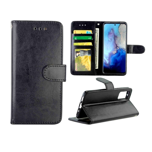 

For Galaxy S20 Crazy Horse Texture Leather Horizontal Flip Protective Case with Holder & Card Slots & Wallet & Photo Frame(Black)