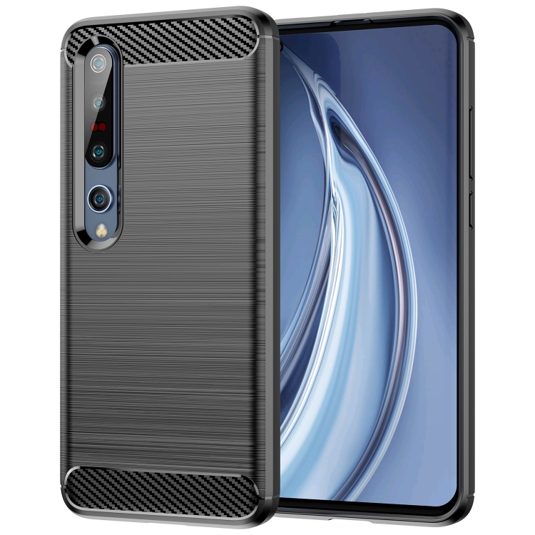 For Xiaomi Mi 10 10 Pro Brushed Texture Carbon Fiber TPU Case