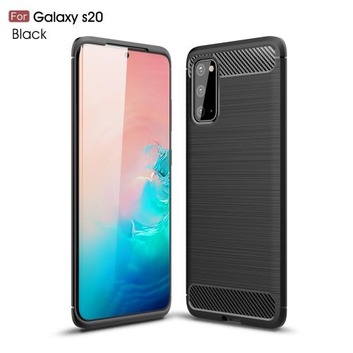 

For Galaxy S20 Brushed Texture Carbon Fiber TPU Case(Black)