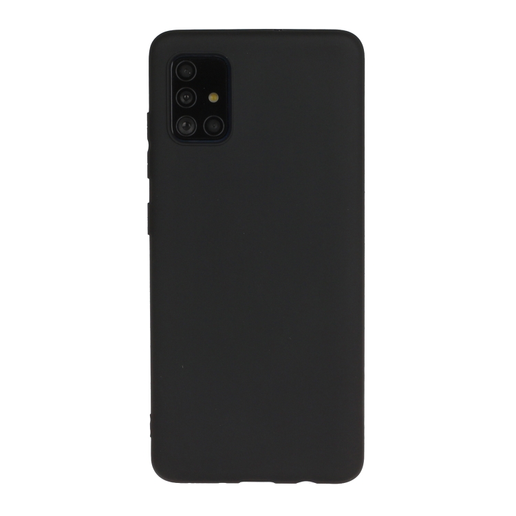 

For Galaxy A51 Frosted Candy-Colored Ultra-thin TPU Phone Case(Black)