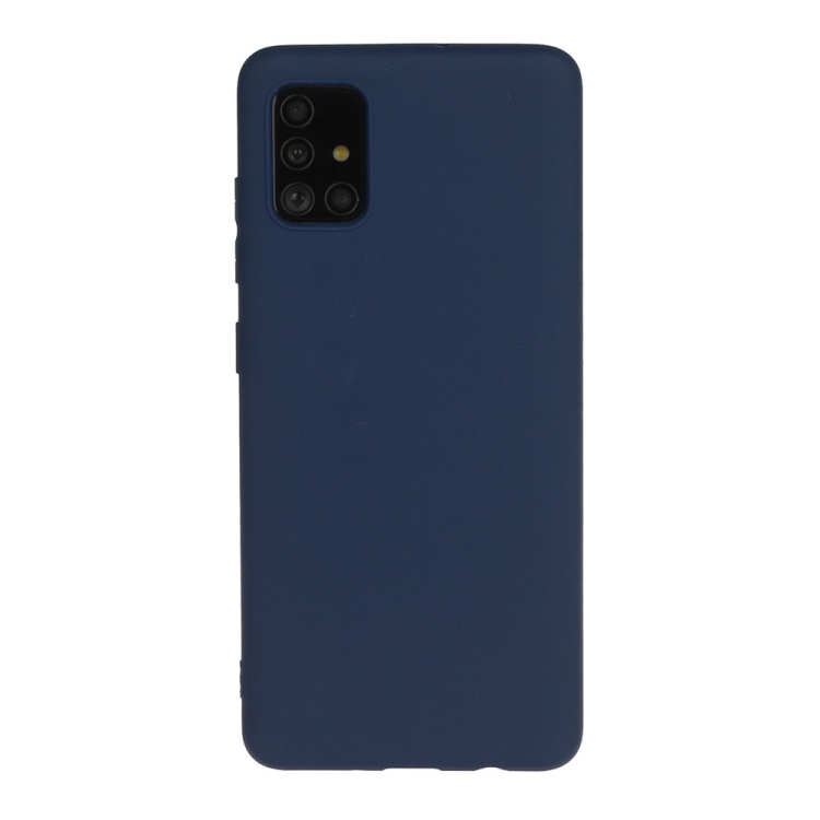 

For Galaxy A71 Frosted Candy-Colored Ultra-thin TPU Phone Case(Blue)