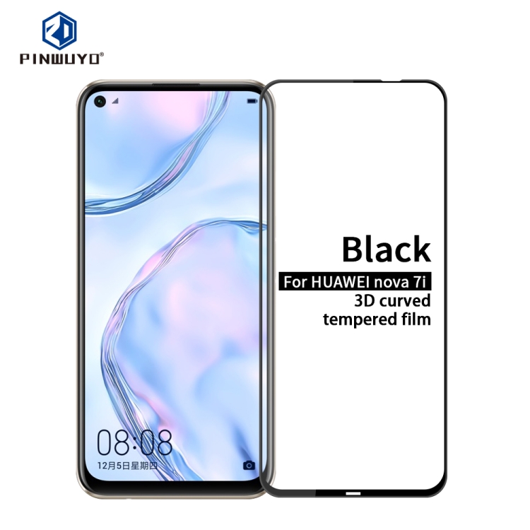 For Huawei nova7i PINWUYO 9H 3D Curved Full Screen Explosion-proof