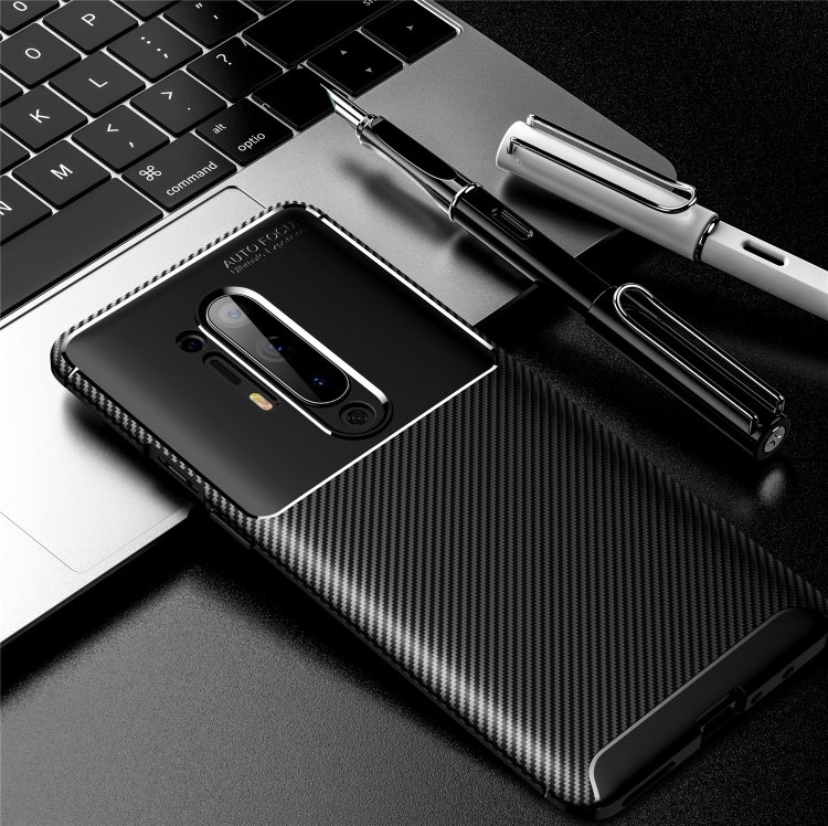 

For OnePlus 8 Pro Carbon Fiber Texture Shockproof TPU Case(Black)