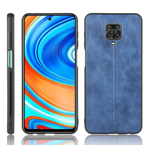 

For Xiaomi Redmi Note 9 Pro / Note 9s / Note 9 Pro Max Shockproof Sewing Cow Pattern Skin PC + PU + TPU Case(Blue)