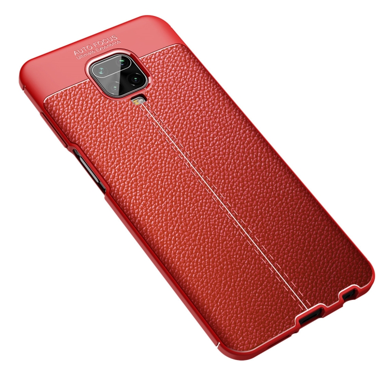 

For Xiaomi Redmi Note 9 Pro Max Litchi Texture TPU Shockproof Case(Red)