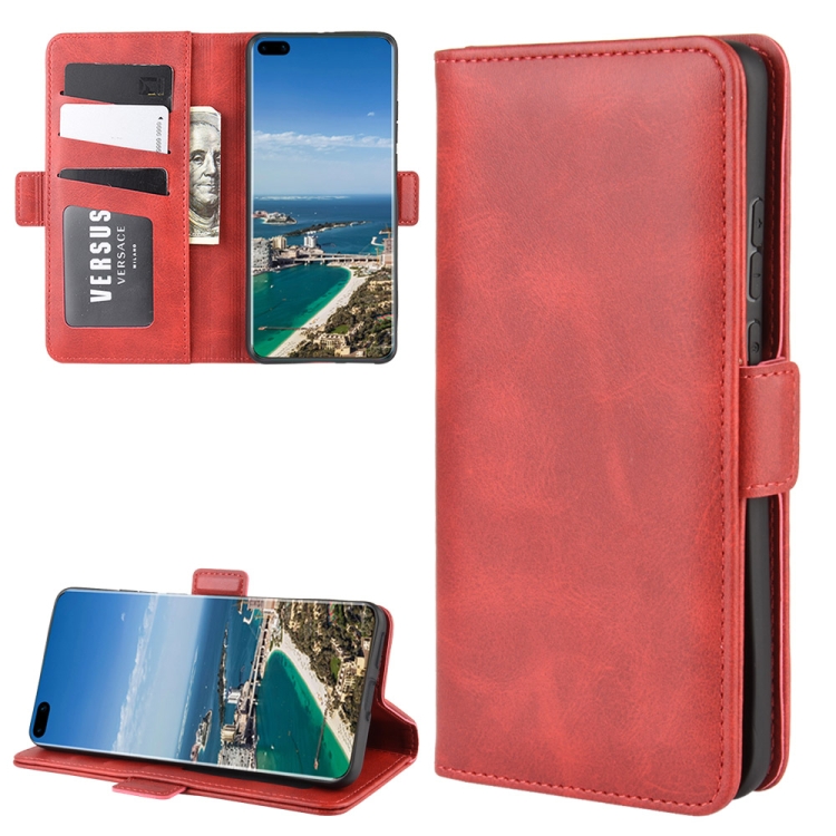

For Huawei P40 Pro+ Dual-side Magnetic Buckle Horizontal Flip Leather Case with Holder & Card Slots & Wallet(Red)