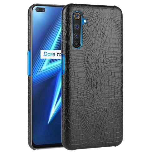 

For Oppo Realme X50 Pro/Realme X50 Pro 5G Shockproof Crocodile Texture PC + PU Case(Black)